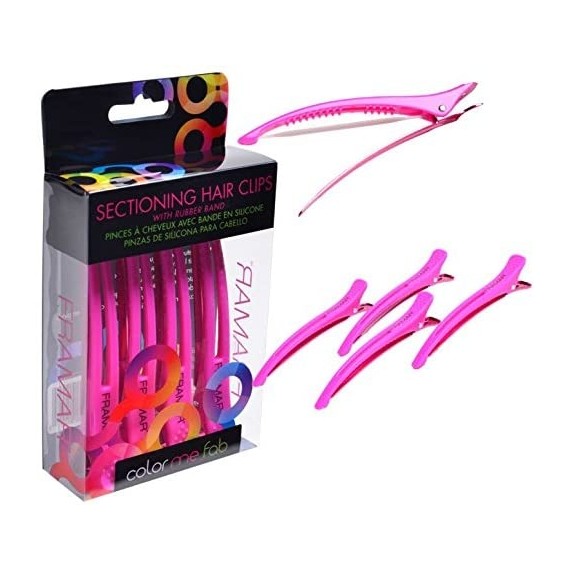 Framar Super Sectioners Clip Pink 4pz - Fermagli per styling