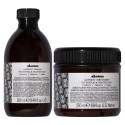 Davines Alchemic Tabacco Shampoo + Conditioner 280+250ml - kit riflessante idratante capelli  castani