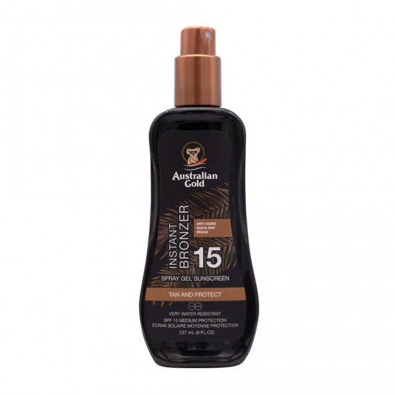 Australian Gold Instant Bronzer SPF15 Spray Gel Sunscreen 237ml