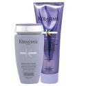 Kerastase Blond Absolu Bain Ultra-Violet + Cicaflash 250+250ml shampoo+balsamo anti-giallo capelli biondi bianchi grigi