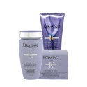 Kerastase Blond Absolu Bain Ultra-Violet+Masque Ultra-Violet +Cicaflash 250+200+250ml -kit anti-giallo capelli biondi