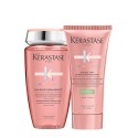 Kerastase Chroma Absolu Bain Riche Chroma Shampoo+Masque Vert Chroma 250+150ml - kit per capelli colorati da medi a spessi