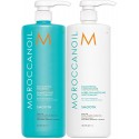 Moroccanoil Smoothing Shampoo+Conditioner 1000+1000ml - kit lisciante per capelli ribelli e crespi