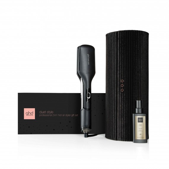 ghd Duet GIFT SET BLACK NATALE pochette + Sleek Oil 95ml -