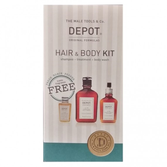 Depot Hair & Body KIT - kit uomo shampoo normalizzante+bagno