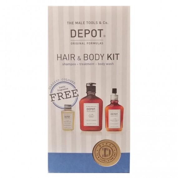 Depot Hair & Body KIT kit uomo - shampoo idratante +bagno
