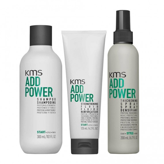 KMS ADD Power Shampoo+Fluid+Spray 350+125+200ml – kit