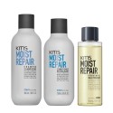 KMS Moist Repair Shampoo+Conditioner+Hydrating Oil 300+250+100ml – kit per capelli danneggiati