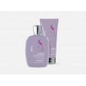 Alfaparf Semi Di Lino Smoothing Shampoo+Conditioner 250+200ml - kit lisciante capelli crespi