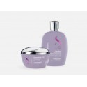 Alfaparf Semi Di Lino Smoothing Shampoo+Mask 250+200ml - kit lisciante capelli crespi