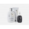 Alfaparf Semi Di Lino Diamond Illuminating Shampoo+ Conditioner+Cristalli Spray 250+200+125ml - kit capelli fini/opachi