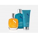 Alfaparf Semi Di Lino Curls Shampoo+Conditioner+Multi Benefit Oil 250+200+100ml - kit capelli ricci/mossi 
