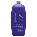 Alfaparf Semi di Lino Blonde Anti Yellow Low Shampoo 1000ml - shampoo antigiallo capelli biondo freddo, decolorati bianchi
