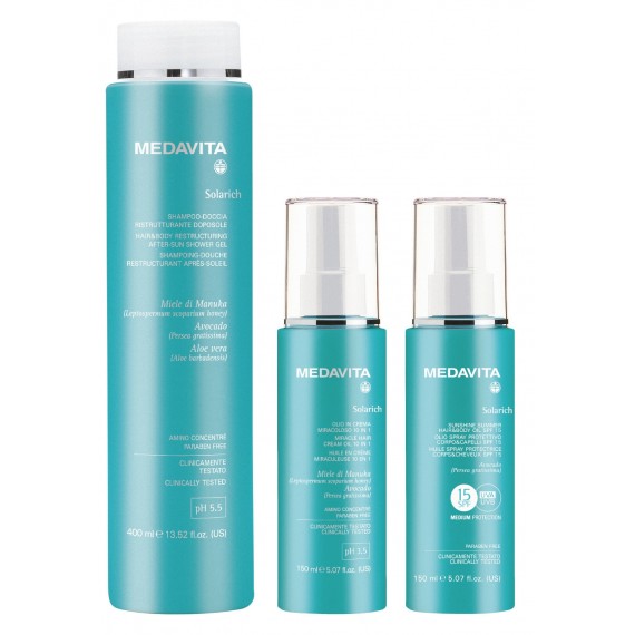 Medavita Solarich Summer Kit - kit protezione solare capelli e