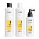 Nioxin System 1 Kit Trifasico Shampoo+Conditioner+Treatment 300+300+100ml - kit volumizzante capelli non trattati diradati lieve