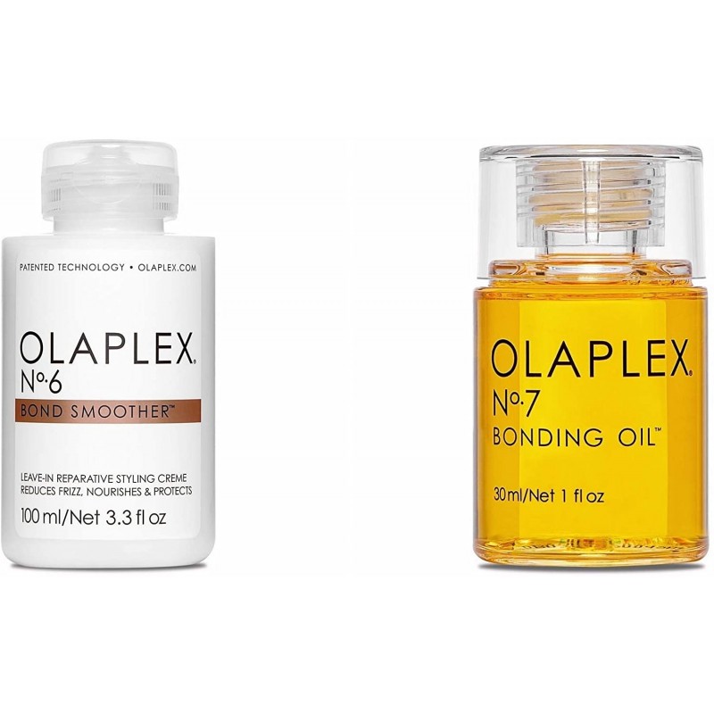 Olaplex N°6+N°7 100+30 ml - crema levigante pre-piega + olio illluminante  ricostruttivo capelli normali a danneggiati